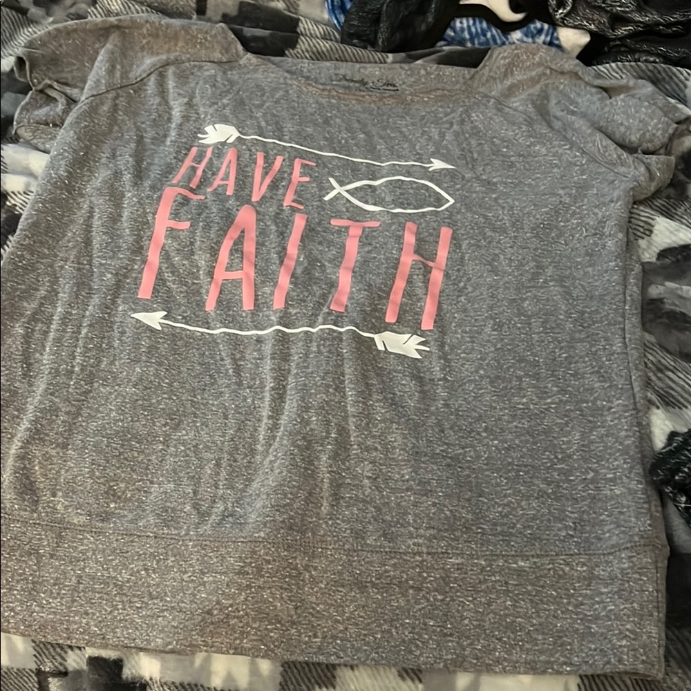 Gray 'Have Faith' unworn Shirt